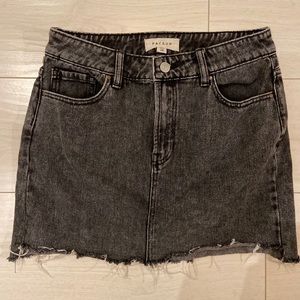 PACSUN | Faded Black Denim Mini Skirt